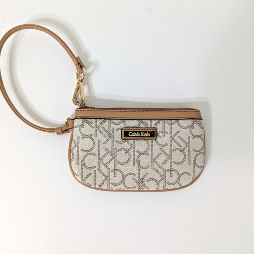 Calvin Klein Monogram Wristlet 7"x4 1/4"